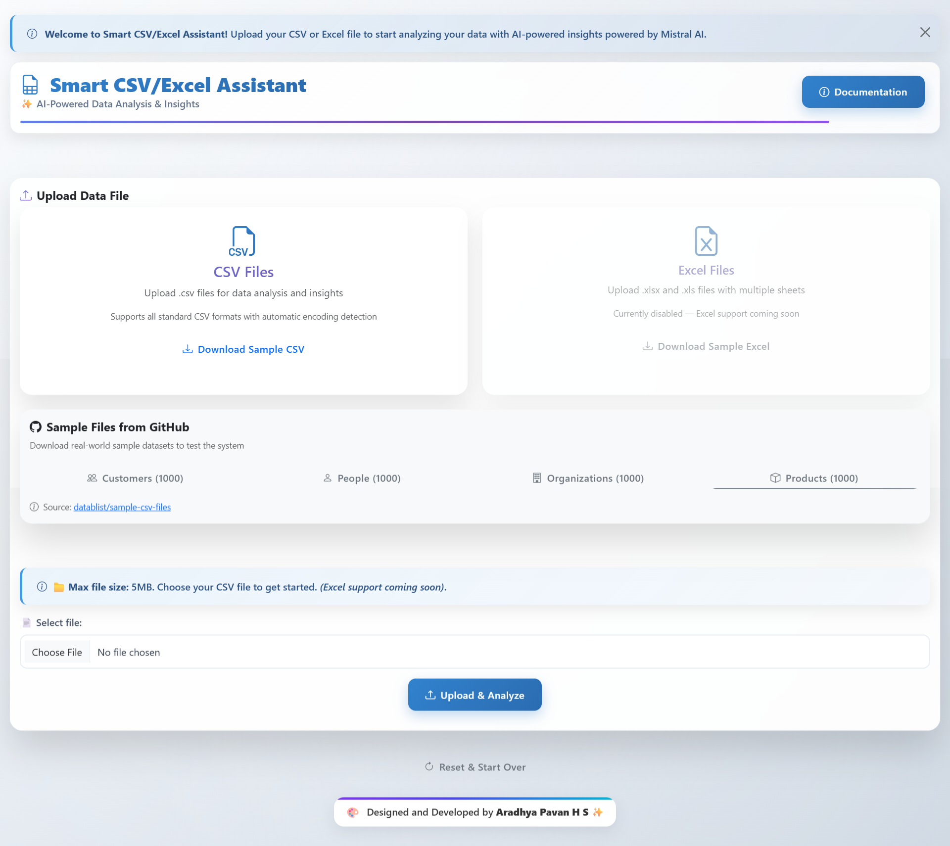 Smart CSV/Excel Assistant